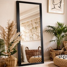 Rechteck Ganzkörperspiegel Großformat Standspiegel Weiß,Braun,Schwarz Bodenspieg