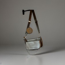 Handtaschen Kombi (3 Teile: 2 Taschen + 1 kl. rundes Portemonnaie), bronzefarben