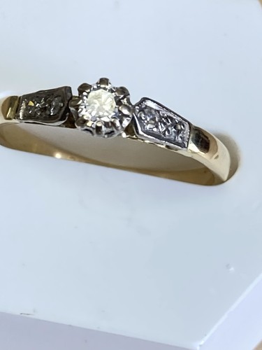 Diamantring karat gold - diamantring., 18