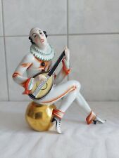 Art Deco Keramik Figur Pierrot
