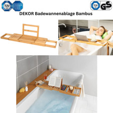 Badewannenablage Bambus Wannenablage Badewannenbrett ausziehbar Wannenaufsatz NE