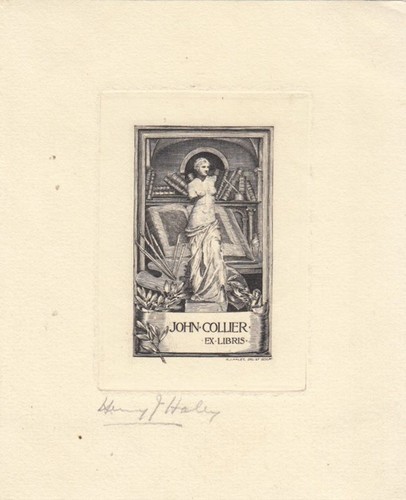 Exlibris bookplate kupferstich - bookplate,