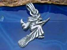 Hexe Anhänger Zinn Pewter