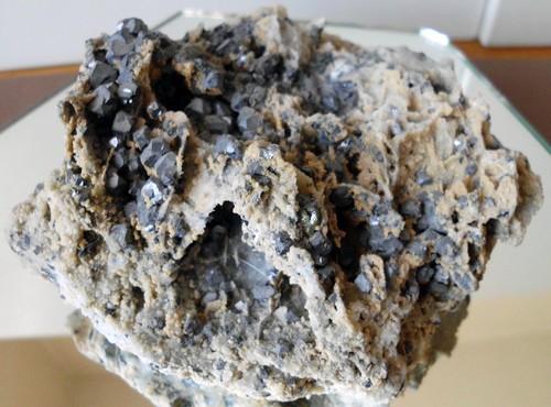 Bleiglanz mit zinkblende auf - bleiglanz,