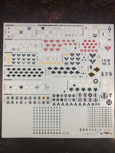 Transfer sheet space marines - sheet,