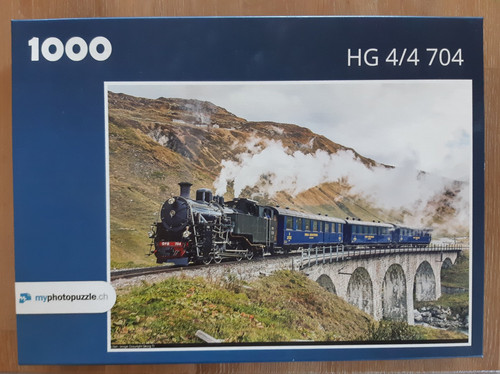 Furka bergstrecke puzzle - puzzle, 1000