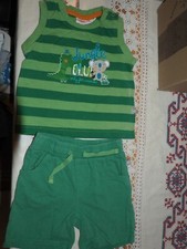 Jungen Sommer Set grün Liegelind Baumwolle Gr 74 6-9 Mon Freizeit Home