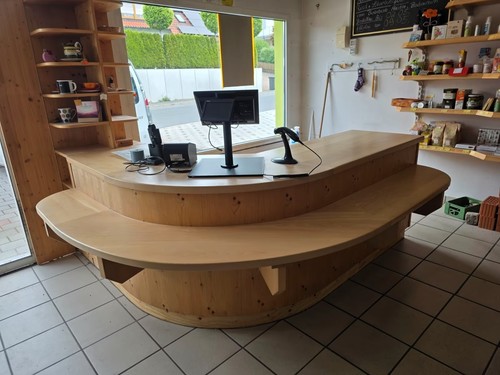 Massive holz verkaufstheke - massive, holz-verkaufstheke