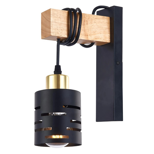Wandleuchte e27 led schwarz - led,
