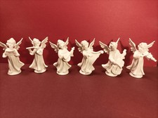 Porzellan Engelkapelle weiß, 6 Figuren, guter Zustand, Weihnachtsdeko