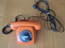 Telefon FeTAp 611-2a Orange, Deutsche Bundespost, 04/1980, mit Kabel