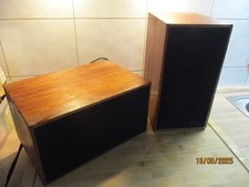 Lautsprecherboxen, 2x, 6VA, 4 Ohm,  Holz, alt