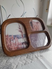 Alter Holzbilderrahmen aus Amsterdam, Braun, 32 x 23,5 x 2 cm, oval, Collagestil