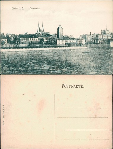 Ansichtskarte calbe - ansichtskarte, (saale)