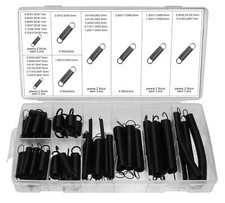 Zugfedern Sortiment Spiral-Federn Stahlfeder Metall-Federn div. Stärke, 54-tlg.