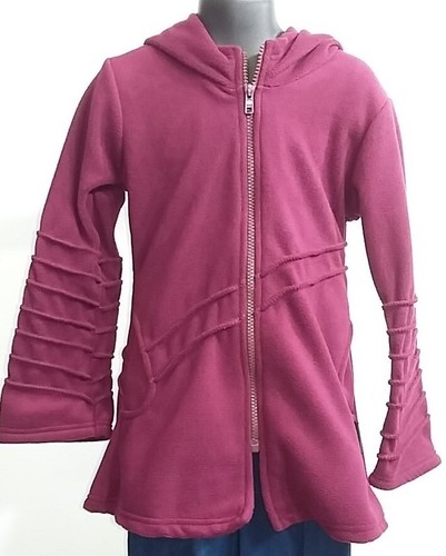 Kuschelige lange fleece - lange, fleece-jacke