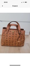 MCM Damen Tasche, Cognac, Visetos/Leder, Logodesign