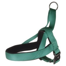 Flamingo Norweger-Geschirr Abbi dunkelgrün verstellbar für Hunde mit Griff