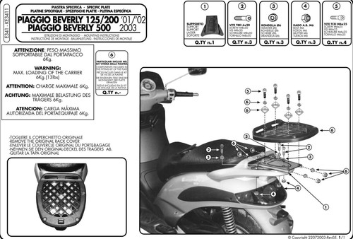 Givi kit att - kit, post.