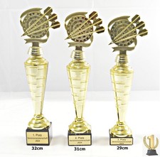 Dart Trophäe / Pokal 3er set oder einzeln incl. Beschriftung