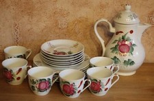 Kaffeegeschirr 6 Gedecke + Kaffee Kanne Ostfriesenrose Friesenrose Ostfriesland