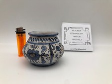 antike kleine Vase 4624➡️Sarreguemines Keramik Majolika➡️Blume blau Fayence