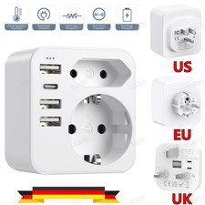 UK/USA/EU Reiseadapter 6-IN-1