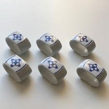 6 Serviettenringe Porzellan