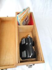 View Master 3 D Betrachter Bakelit +5 Päckchen Scheiben in passender Holzkiste