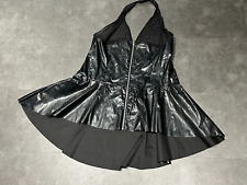 Lack-Minikleid mit Neckholder Busenteil 48/50 von Black Level