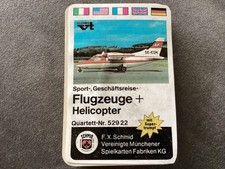 Quartett Spielkarten Flugzeuge
