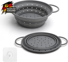 Silikon-Sieb faltbar 22cm grau