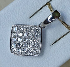 NEU 0.25 ♦️ Brillant Anhänger aus 375 Gold mit Diamant Quadrat Diamond ♦️♦️ 8697