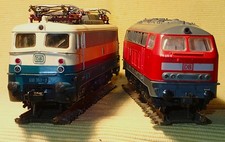 Fleischmann 2x Lokmodelle, E-Lok BR 110, Diesellok BR 218, Spur HO