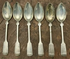 6 Kaffee Tee Löffel - 800er Silber Jugendstil Um 1900