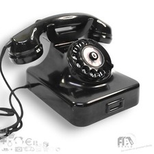 Altes Telefon Bakelit Wahlscheibe Post W48 Siemens DeteWe Retro Schwarz⚡️Rarität