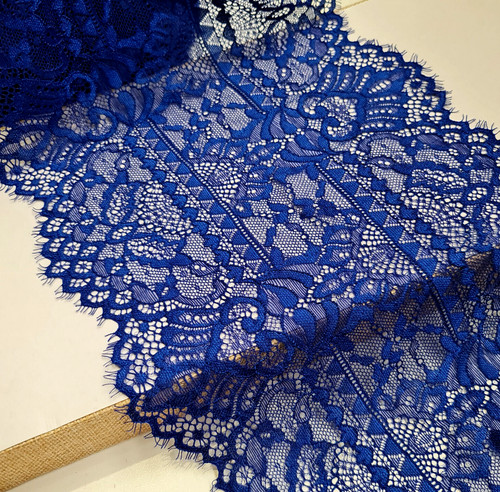 Wimpernspitze borte royalblau - wimpernspitze,