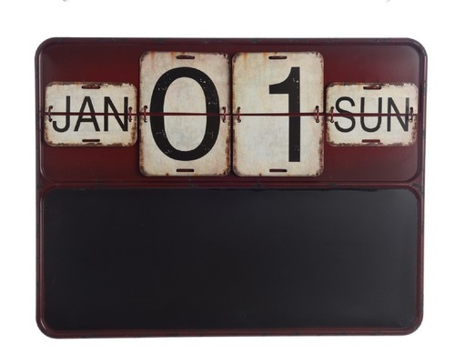 Kalender eisenkalender rot - rot, mit