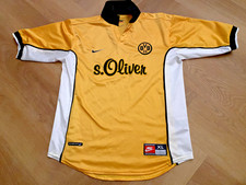 Trikot BVB Dortmund S. Oliver + Nike Werbung kurzarm gelb weiß schwarz Gr. XL