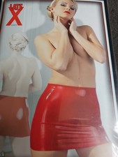 Latex Minirock 2XL XXL Rot