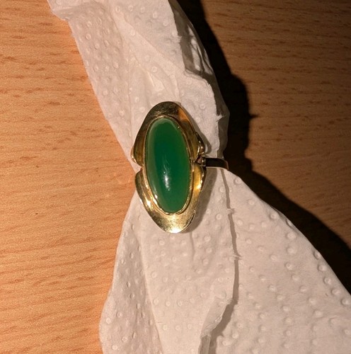 Gold ring 585 mit chrysopras - mit,