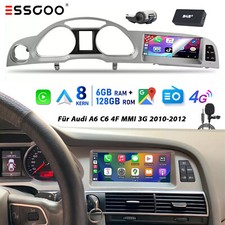 Android 14 6+128G DAB+ Für Audi A6 4F C6 MMI 3G 10-12 Carplay DAB+ Autoradio DVR