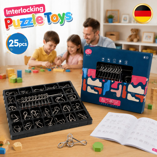 Metall rätsel puzzle set - metall, rätsel-puzzle-set