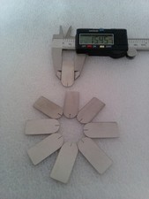 50 Edelstahl Bleche z.Basteln Größe L=33mm, B=15,5mm, S=1,0mm mit Laseranschnitt