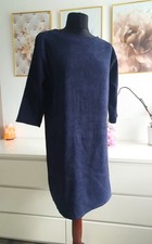 Velours Kleid von 24Colours Gr.36 S Dunkelblau Neuwertig