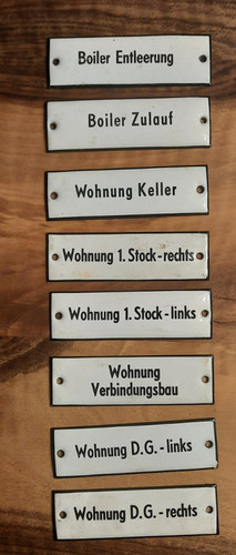 Alte emailschilder wohnung - alte, "wohnung"