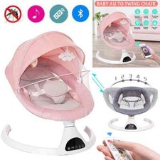 Elektrische Babywippe Babyschaukel Bluetooth Musik Wohnzimmer USB 5 Vibration DE