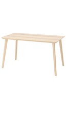 IKEA LISABO - Tisch, Eschenfurnier, 140x78 cm - 2 Jahre alt