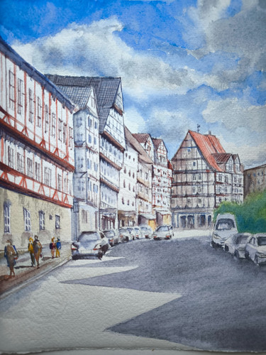 Aquarell bild hannover - aquarell, bild.