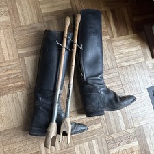 Authentische CAVALLO Reitstiefel Lederstiefel Vintage Schw. Gr. 6 Gr 35 Mit RV